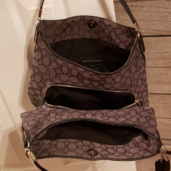 Coach black & grey bucket purse - Picture 3 of 5